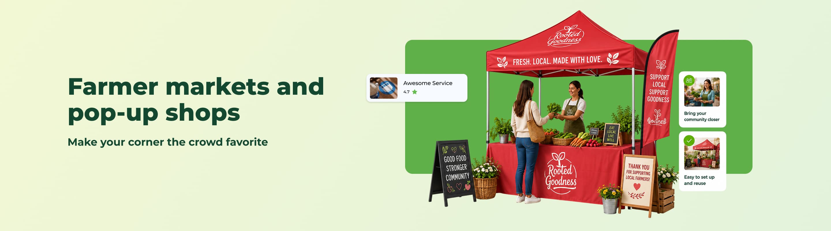 farmers markets and popup shops BOS  