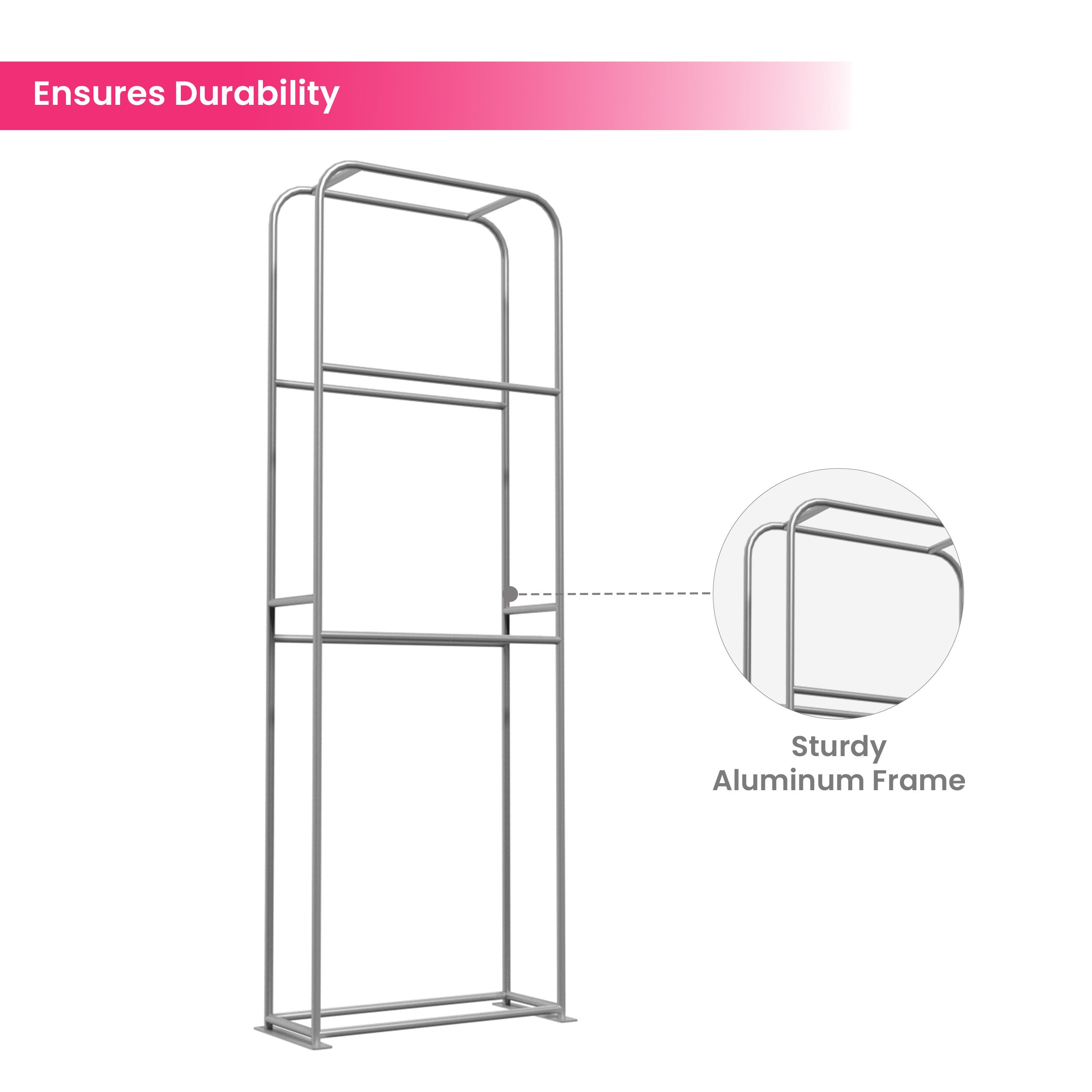 3D Vertical Trade Show Tower Display Ensures Durability BBEXPO3DVER03_5_BOS