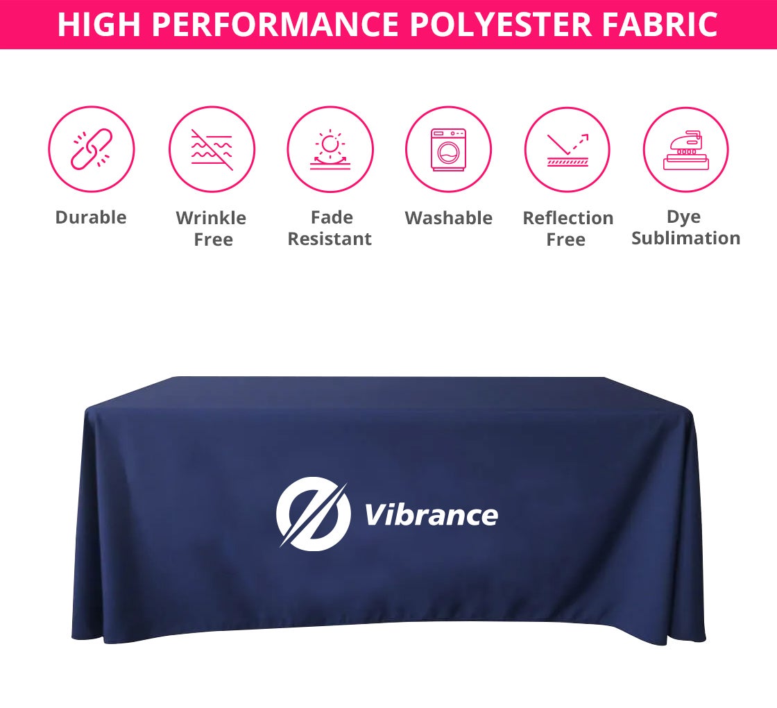 Premium Full Color Table Covers & Throws - 4 Sided