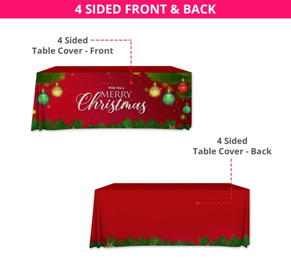 Premium Full Color Table Covers & Throws - 4 Sided