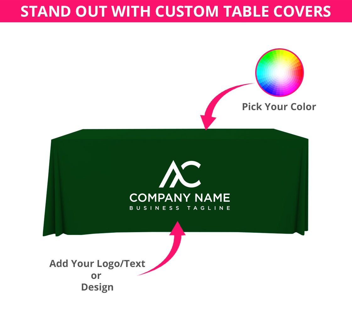 Premium Full Color Table Covers & Throws - 4 Sided