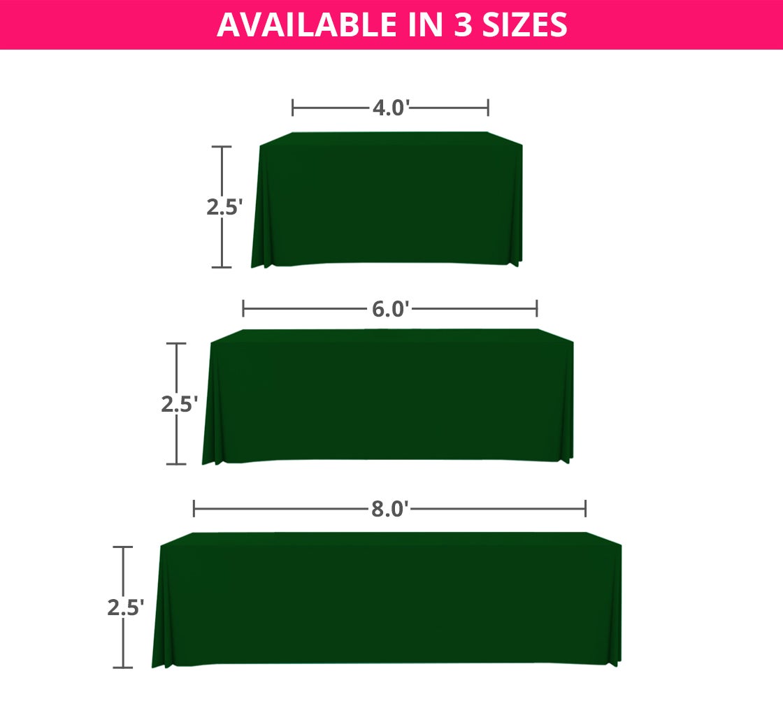Premium Full Color Table Covers & Throws - 4 Sided