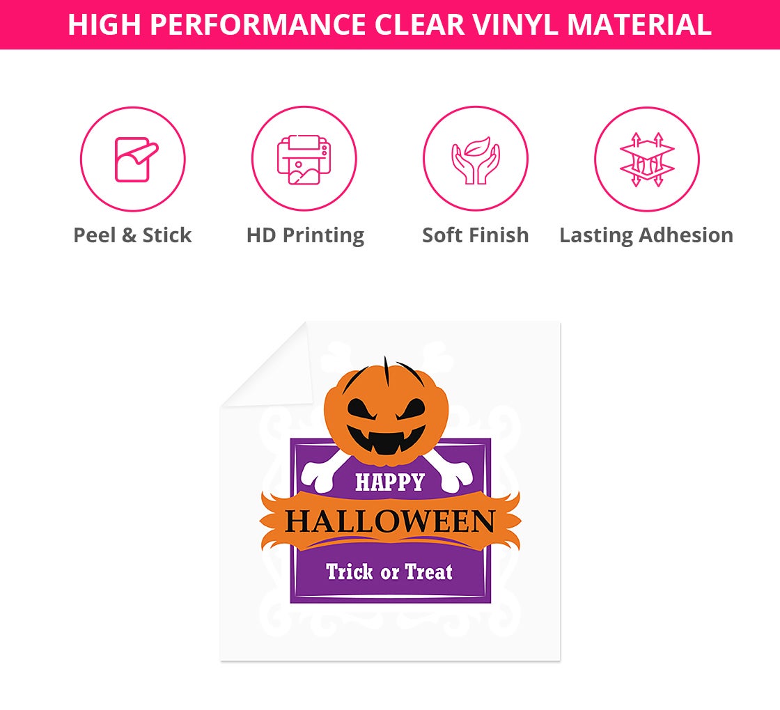 Halloween Clear Vinyl Decals