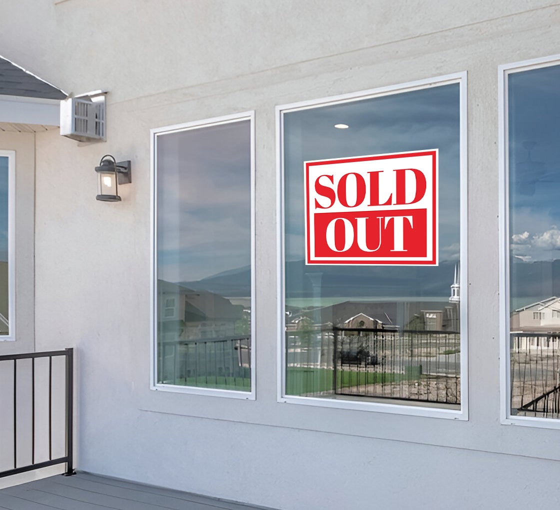 Sold Window Decals Opaque