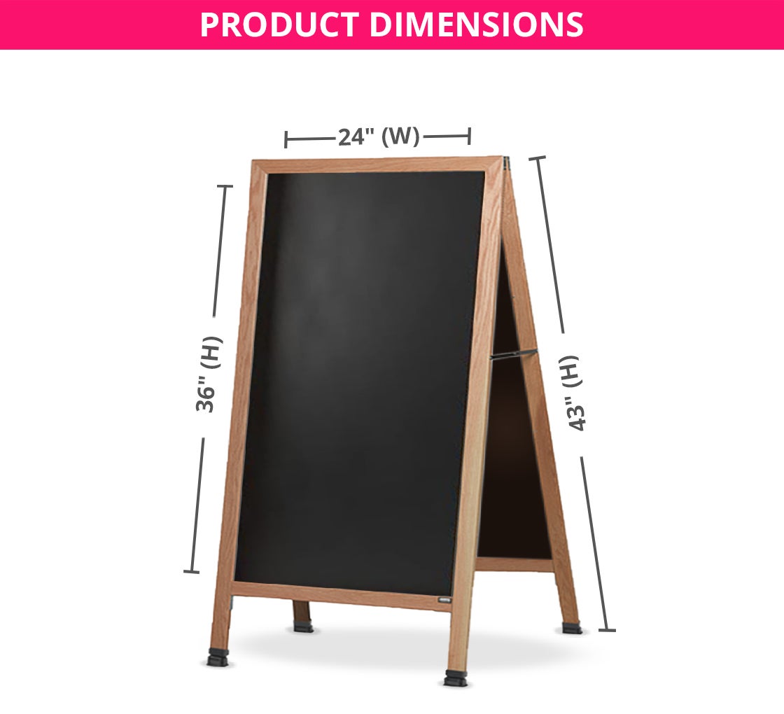 Wood Chalkboard - Sidewalk Signs, Curbside Signs