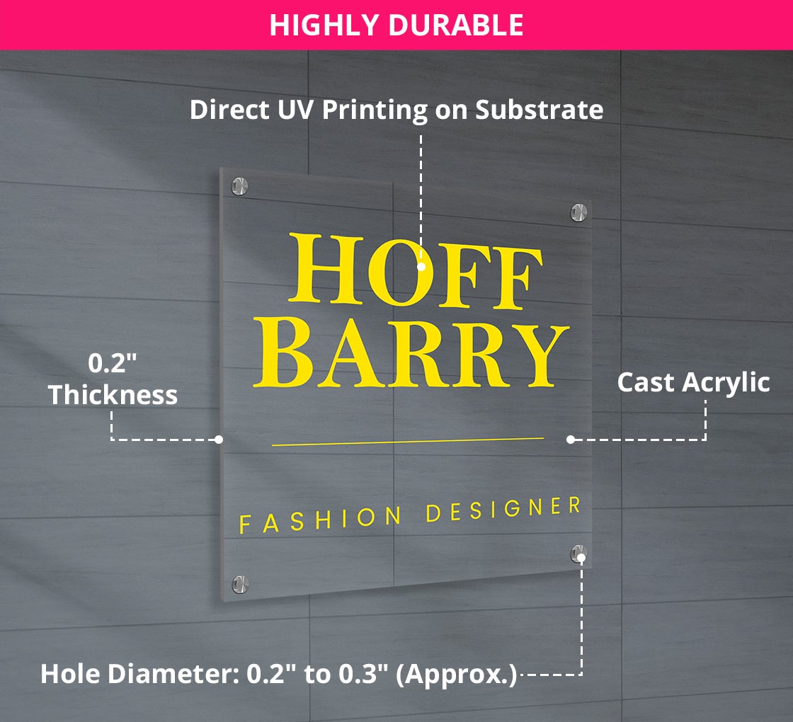 Buy Heavy-duty Clear Acrylic Signs | Best of Signs, image size:1120x1020