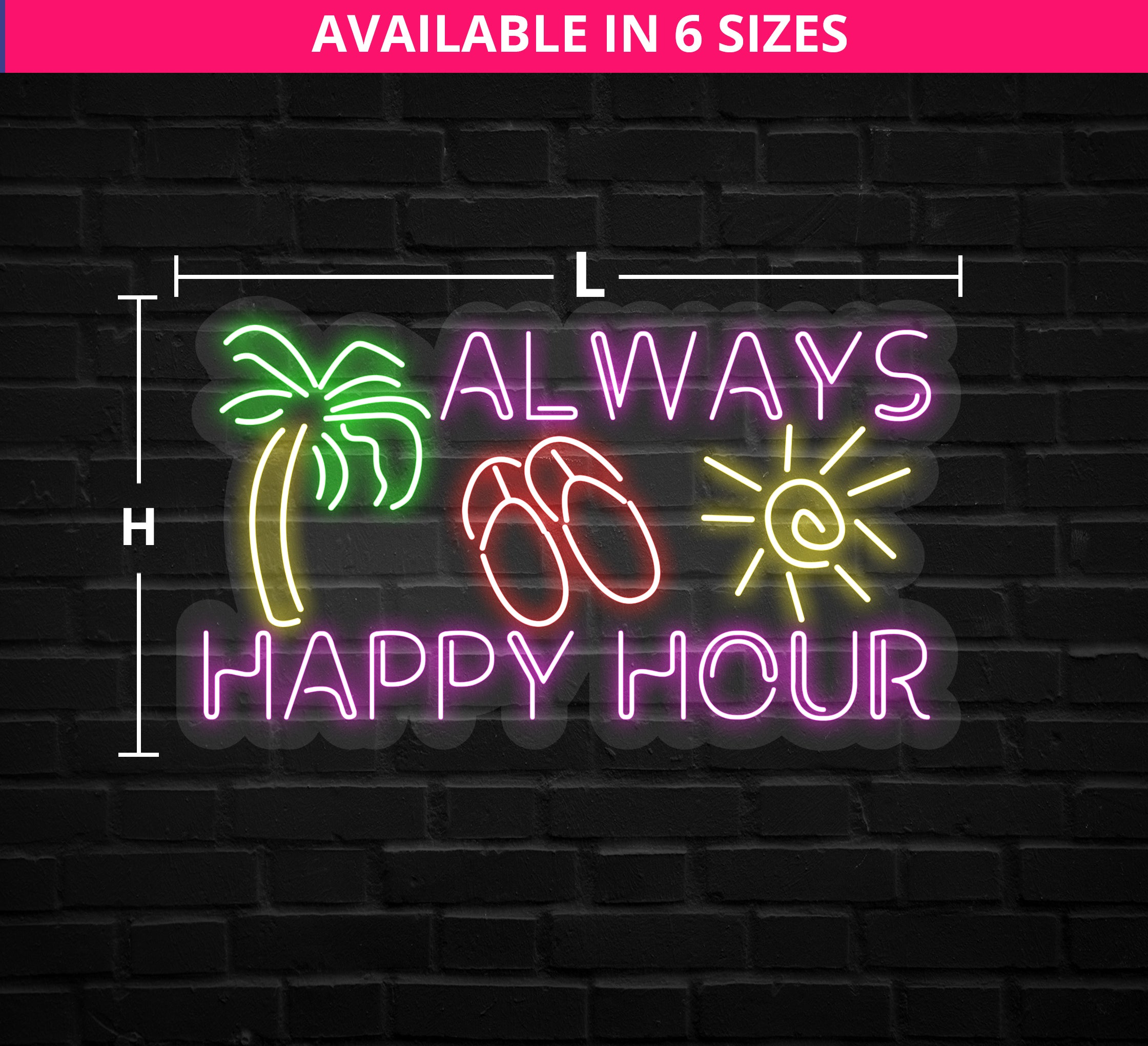 always happy hour☀️様　専用 Always Happy Hour Neon Sign Online| Fast Delivery - Best of
