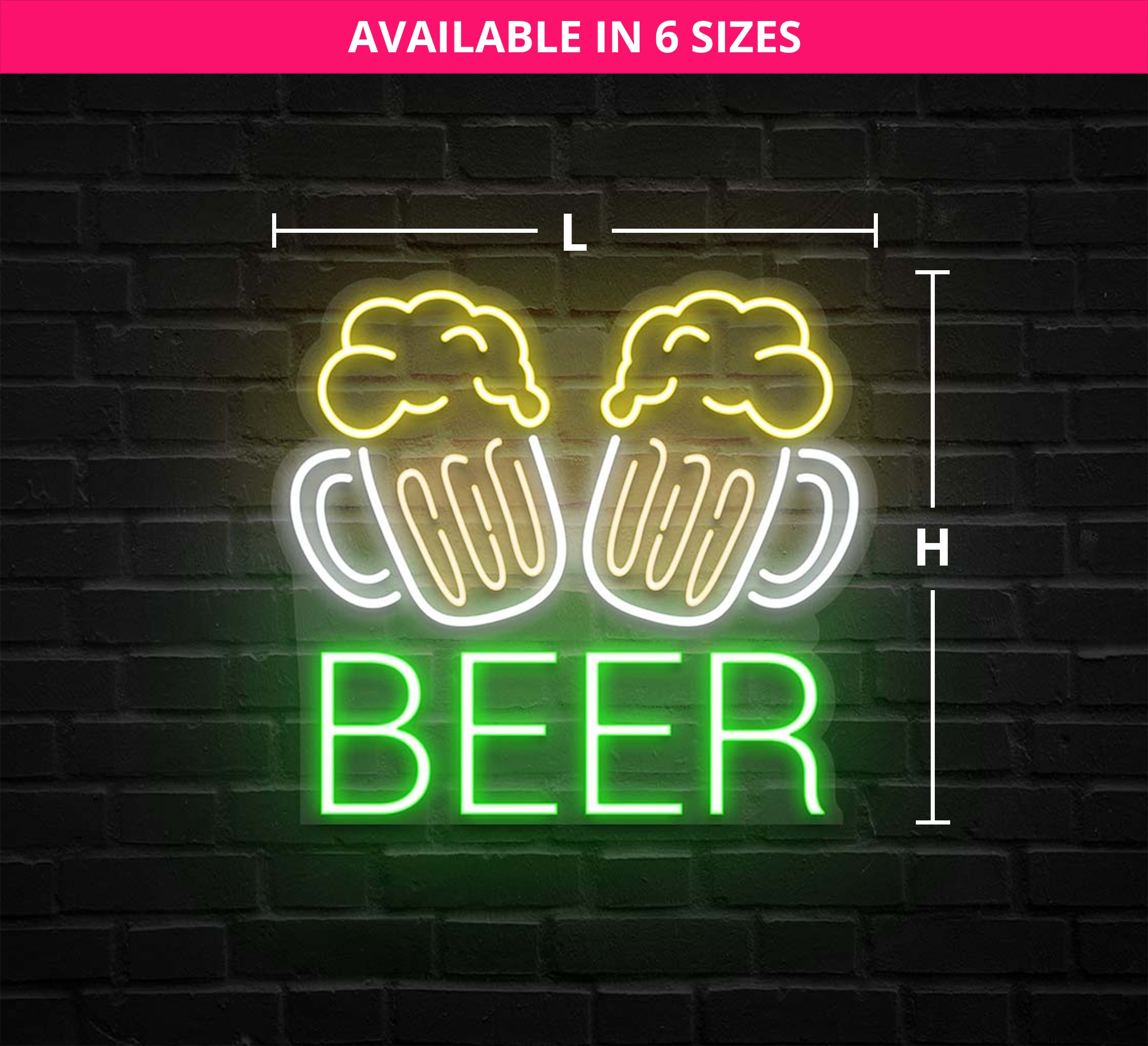 Custom Beer Neon Sign Online at Best Prices | Bestofsigns.com
