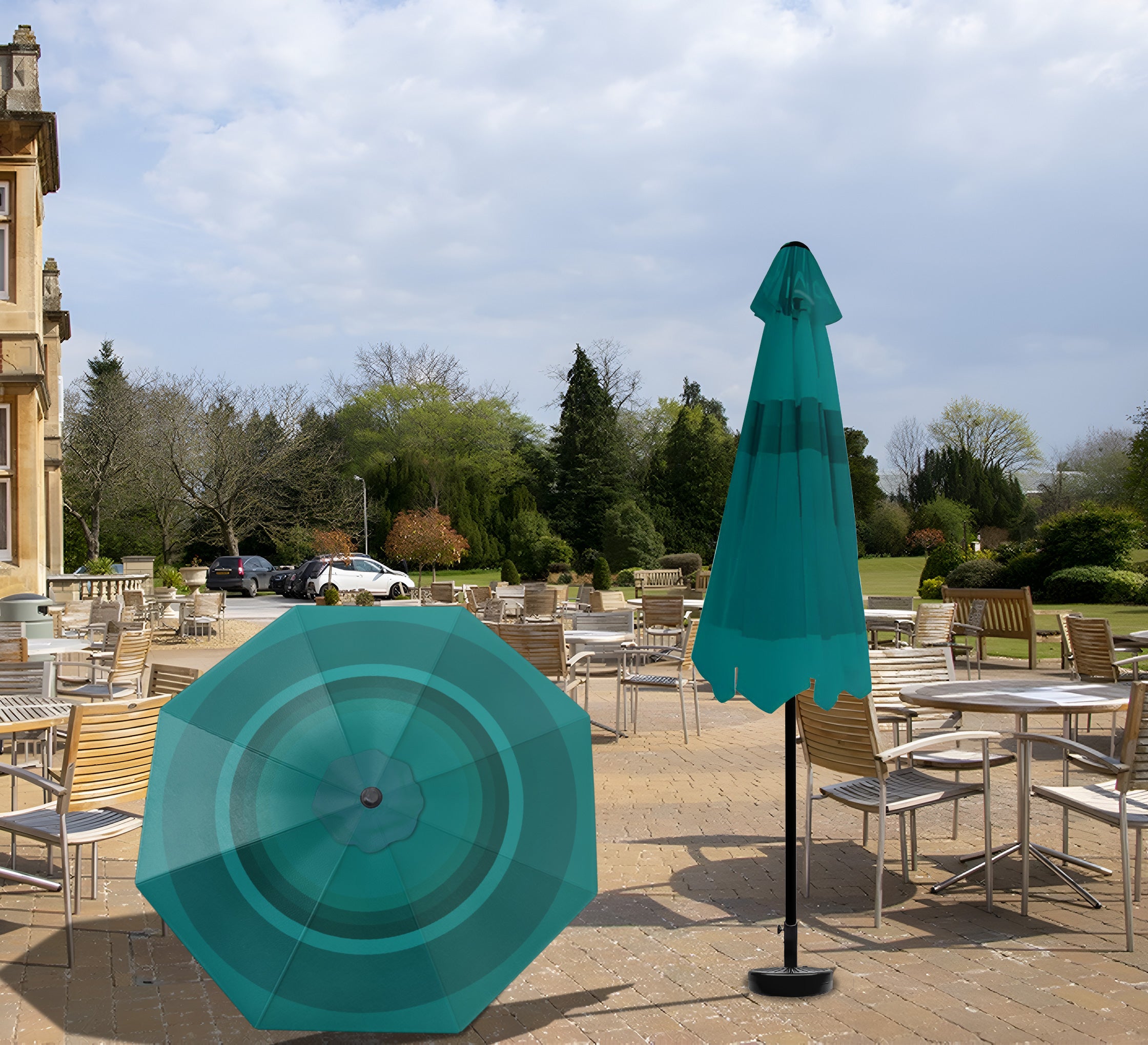 custom patio umbrellas no minimum Corporate Branded Umbrellas With Logos, Tent Fabric 270 GSM - Custom Printed Market Umbrella