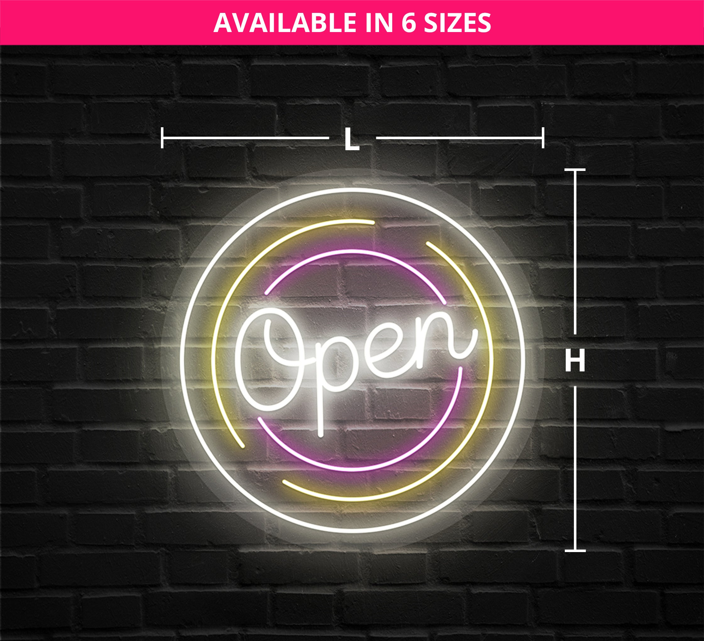 Circle Open Neon Sign Online| Fast Delivery - Best of Signs