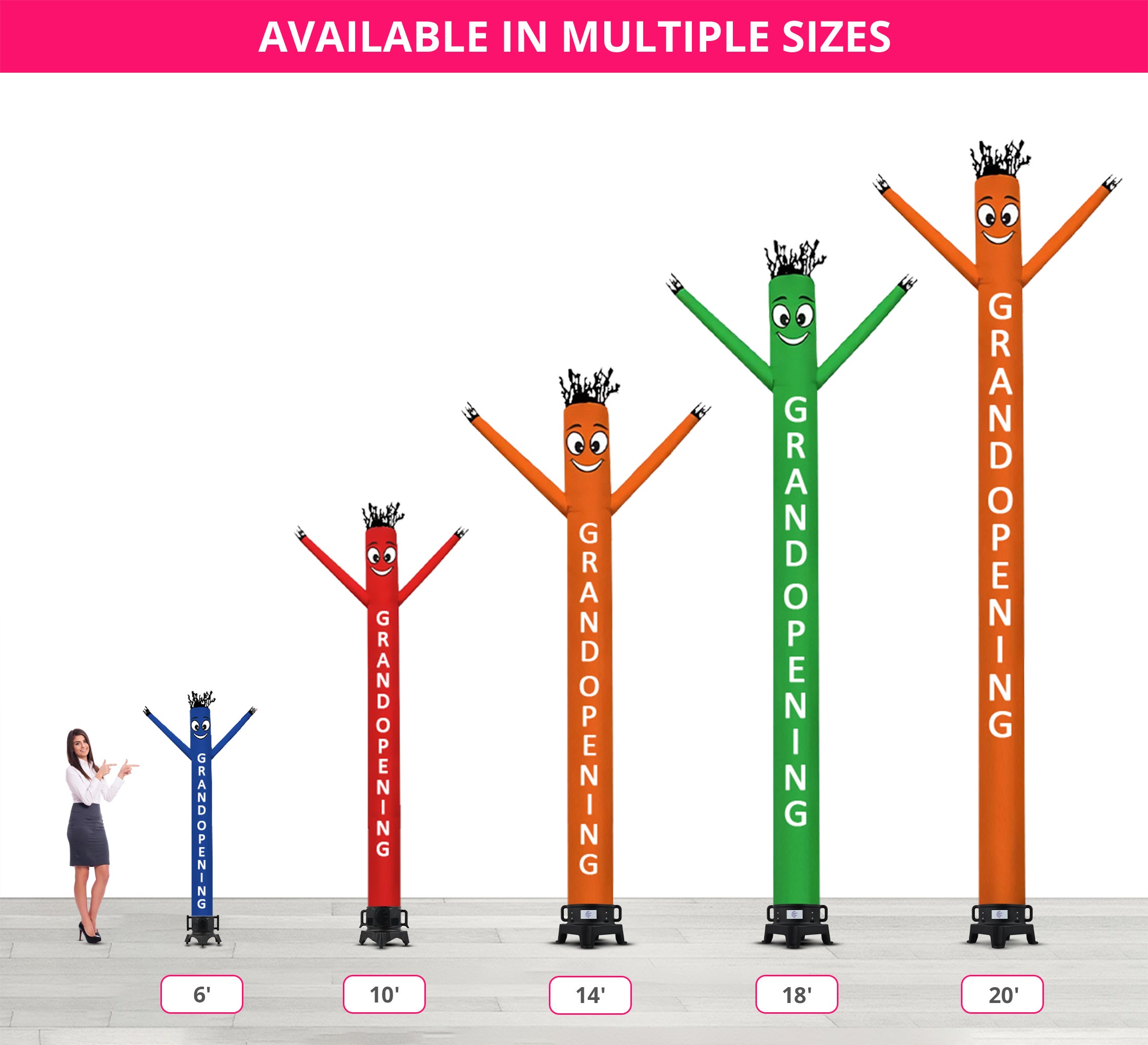 Shop for Grand Opening Inflatable Tubeman with Customization