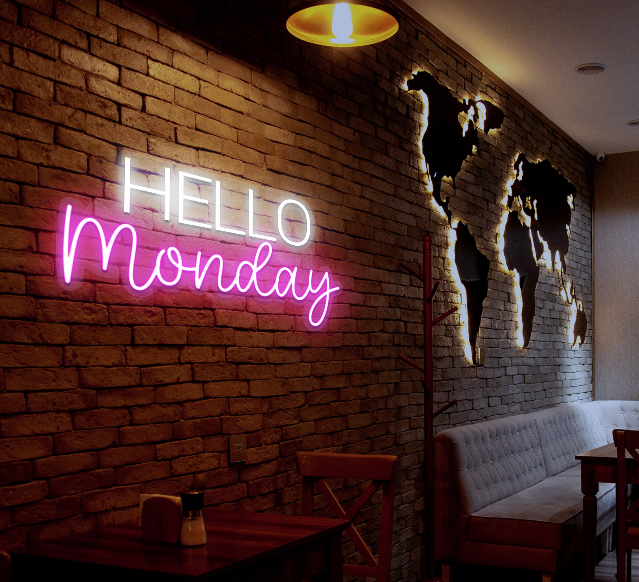 Hello Monday Neon Sign