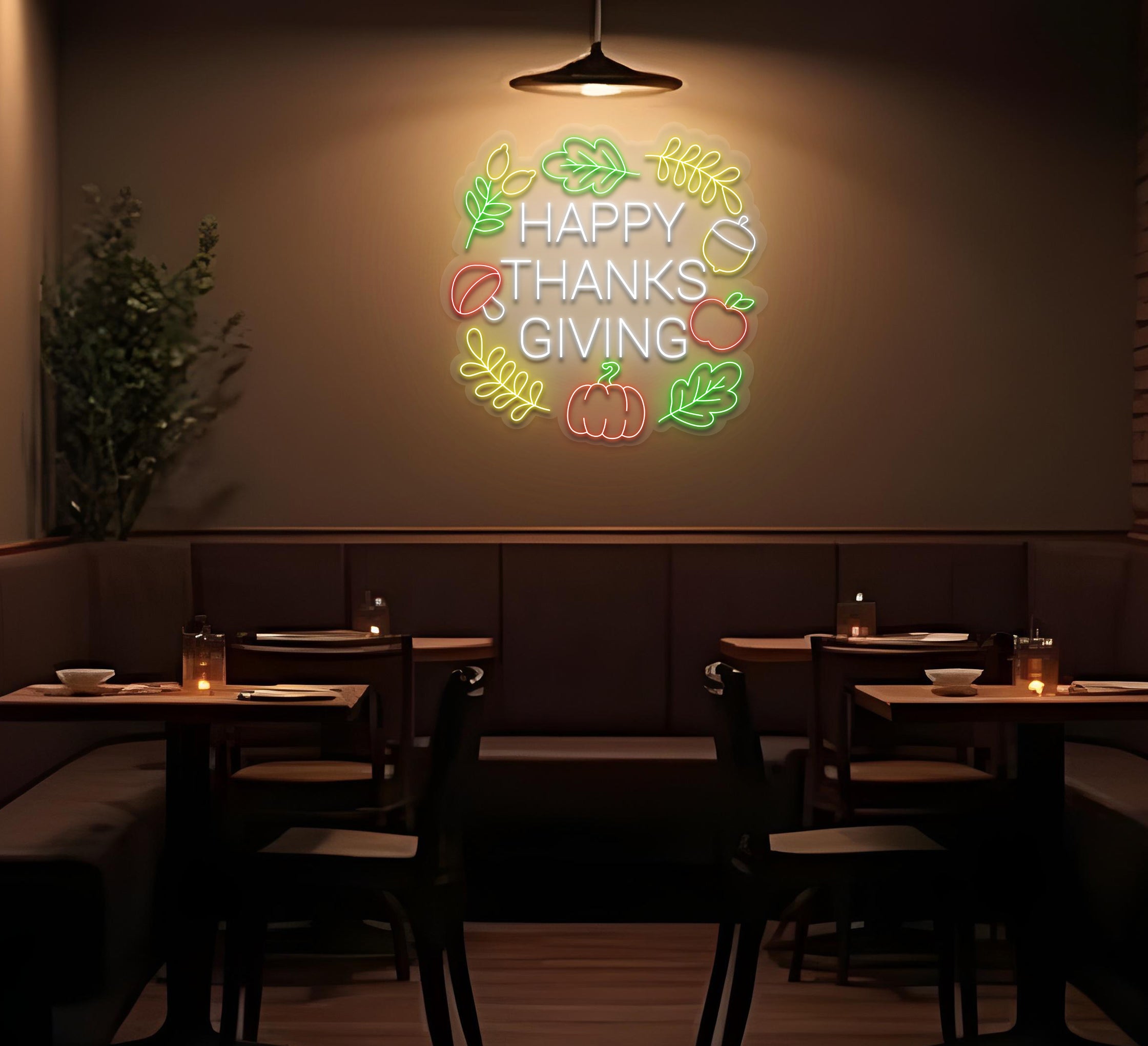 Custom Happy Thanksgiving LED Neon Sign Online at Best Prices