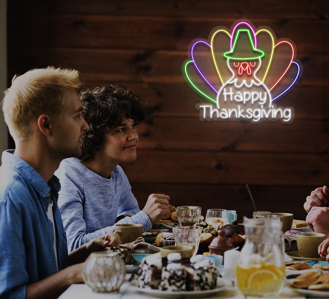 Custom Happy Thanksgiving Turkey Neon Sign Online at Best Prices