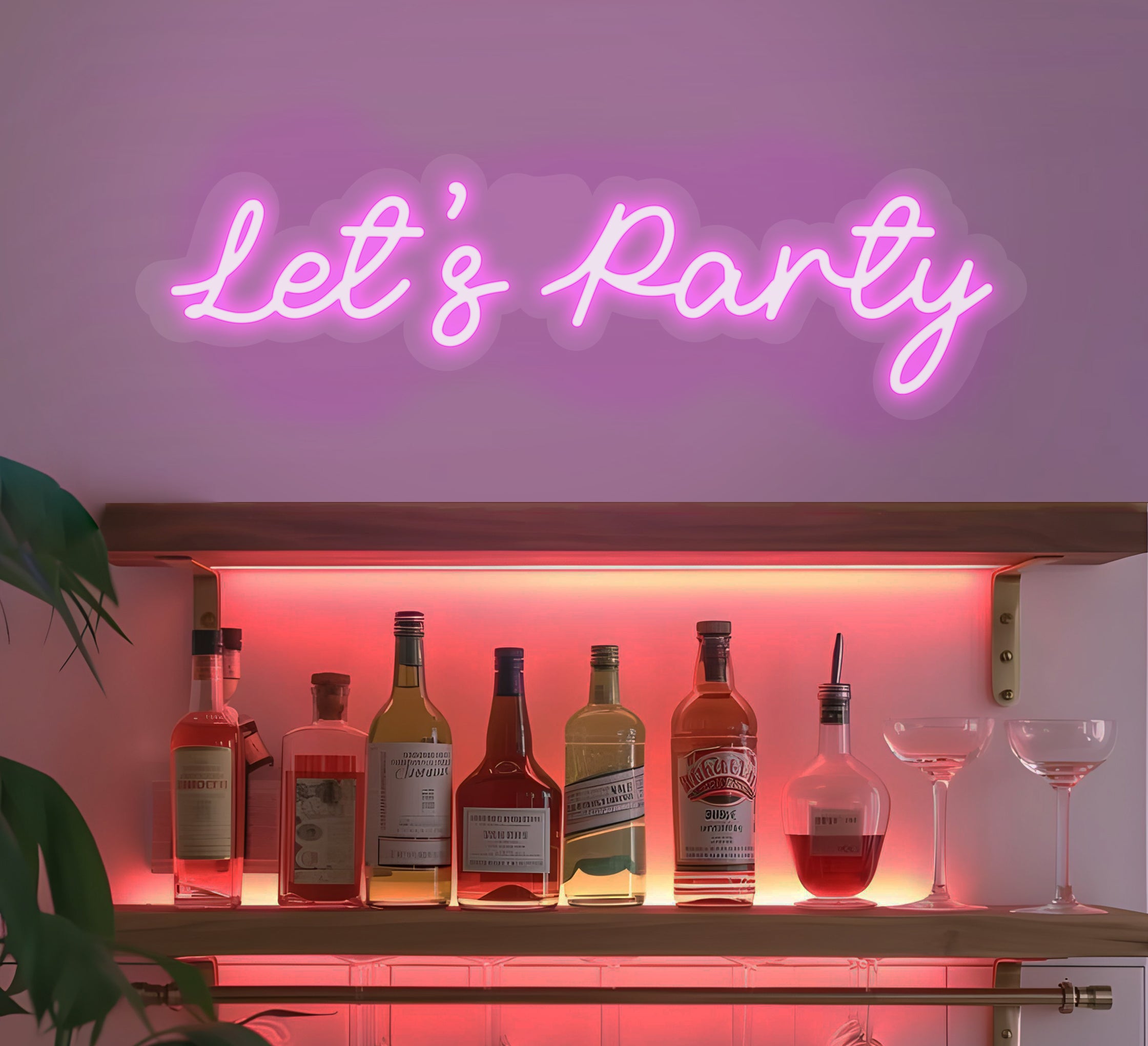 Custom Let's party neon sign Online at Best Prices | Bestofsigns.com