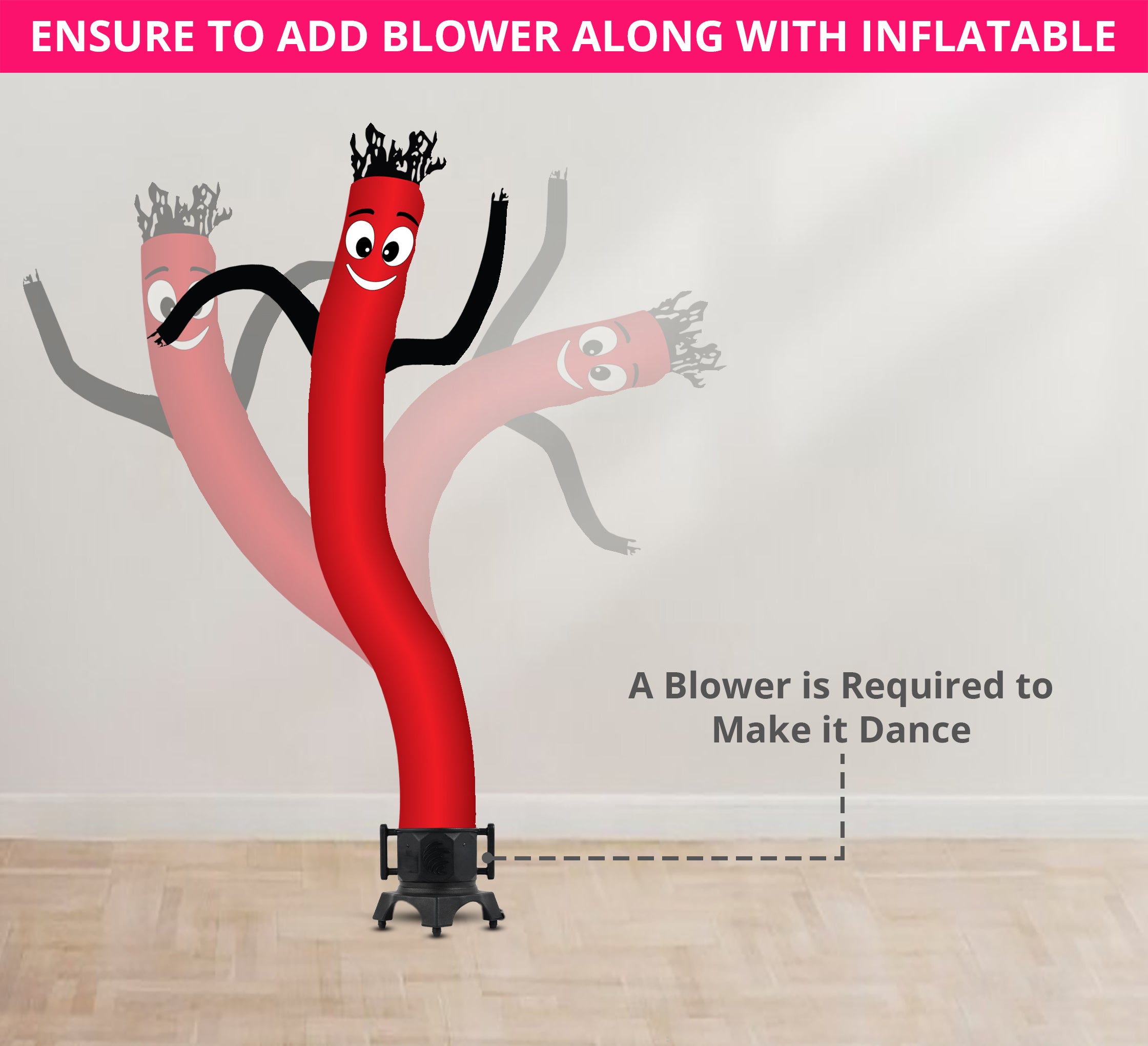 Red With Black Arms Inflatable Tube Man