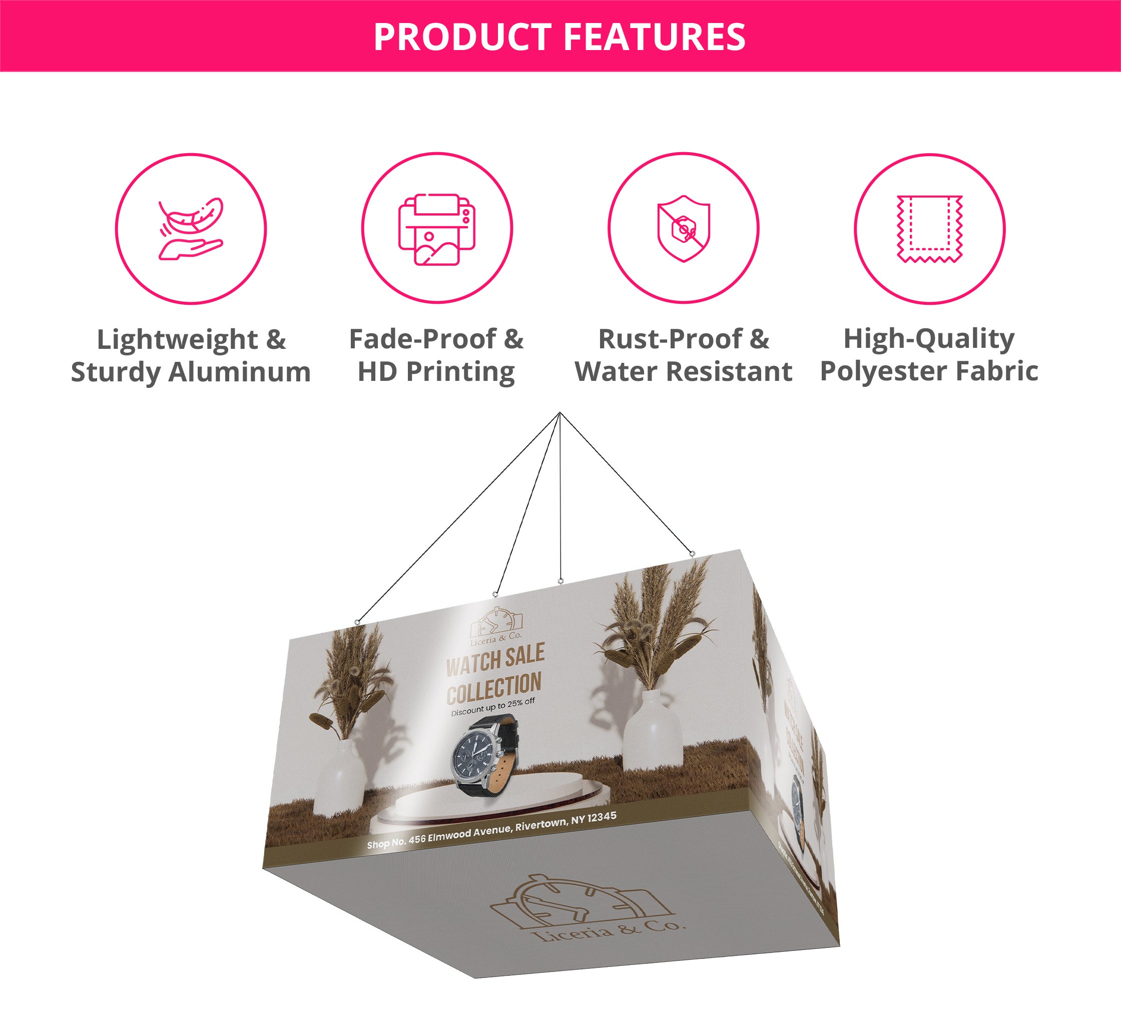 Sky Tube Rectangle Cube Hanging Banners