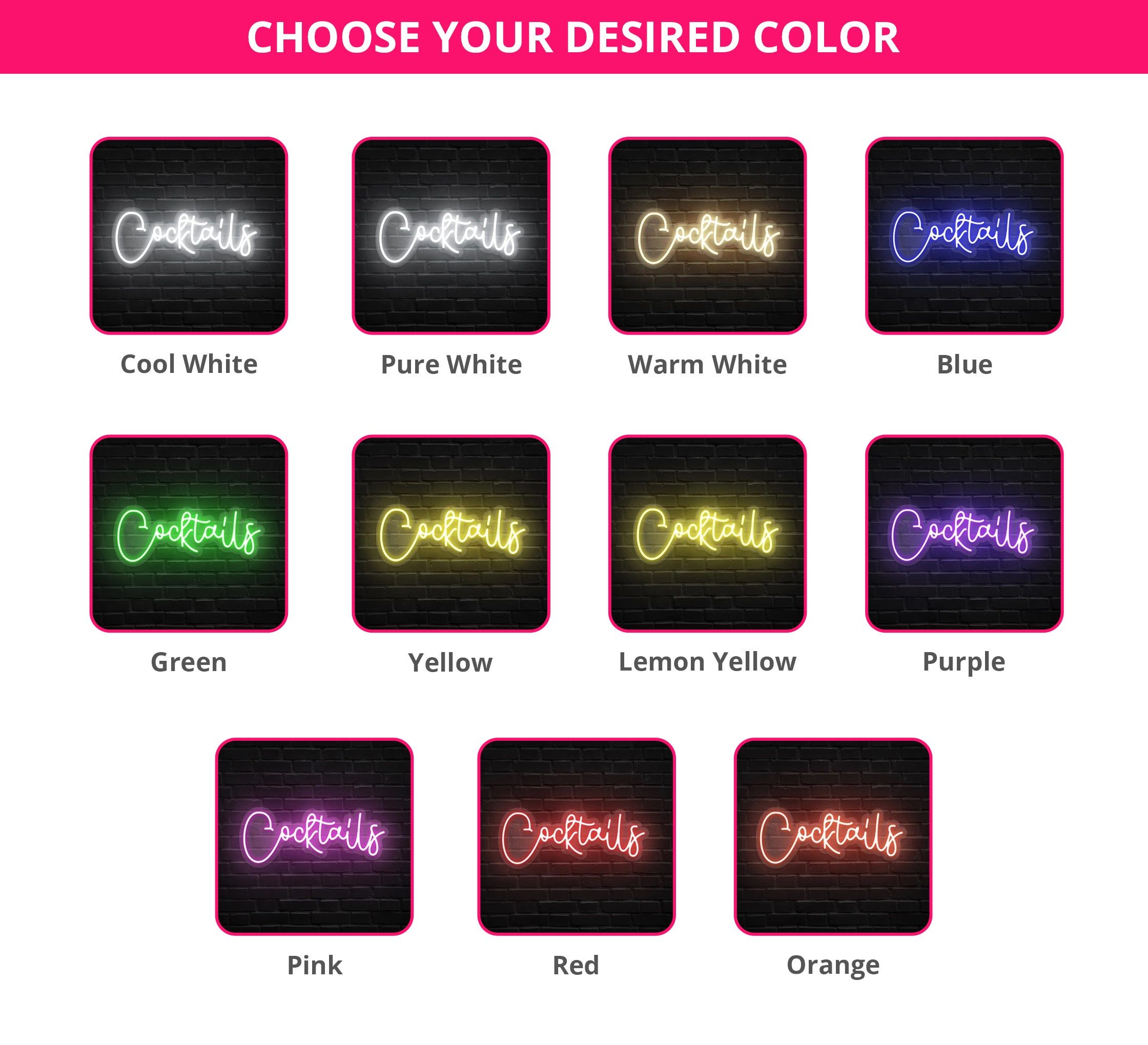 Neon Cocktails Sign