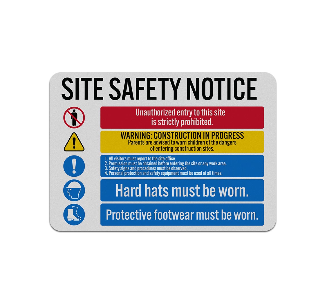 Unauthorized Entry To This Site Is Strictly Prohibited Aluminum Sign (Reflective)