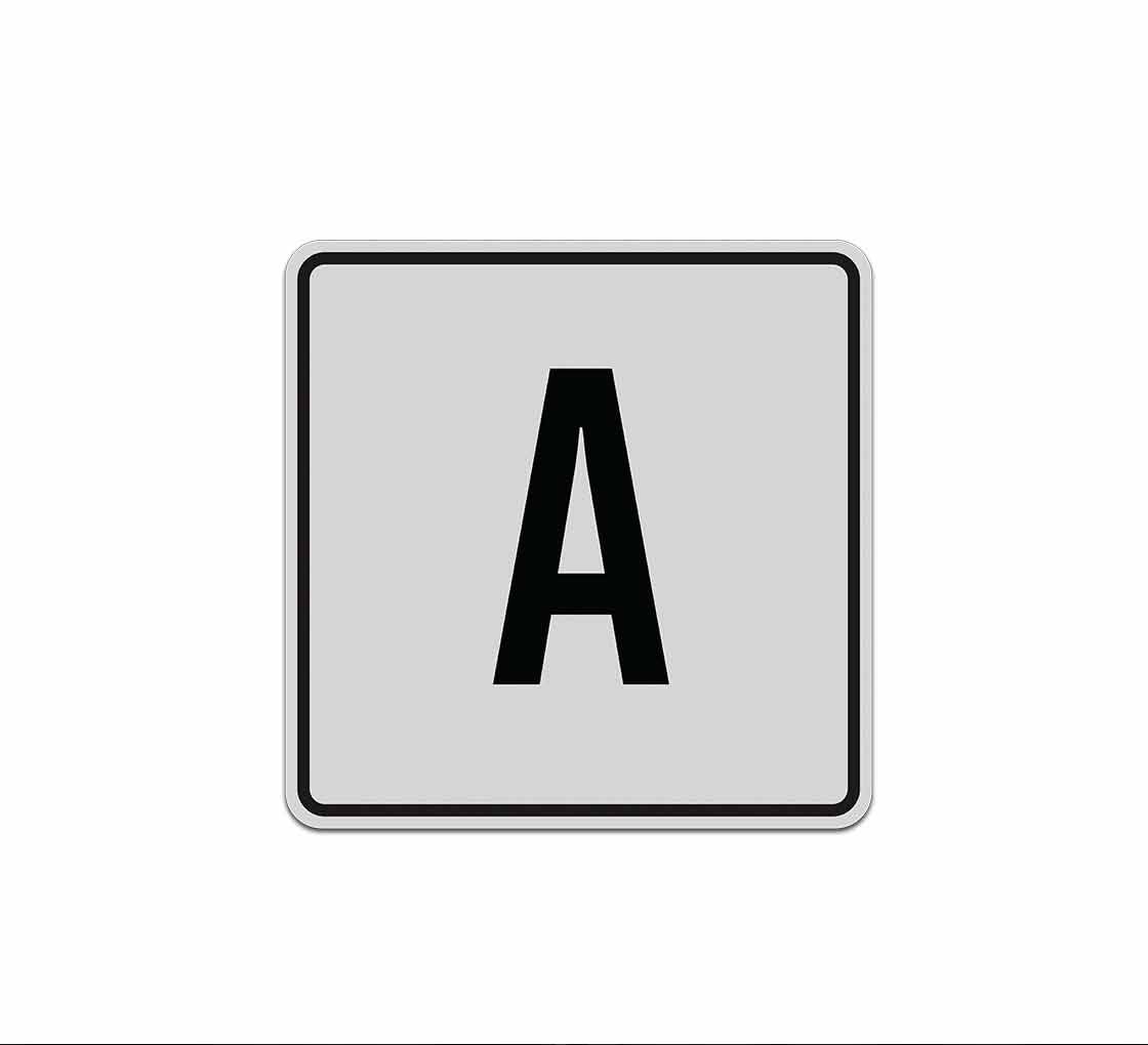 Numbers & Letters Parking Aluminum Sign (Reflective)