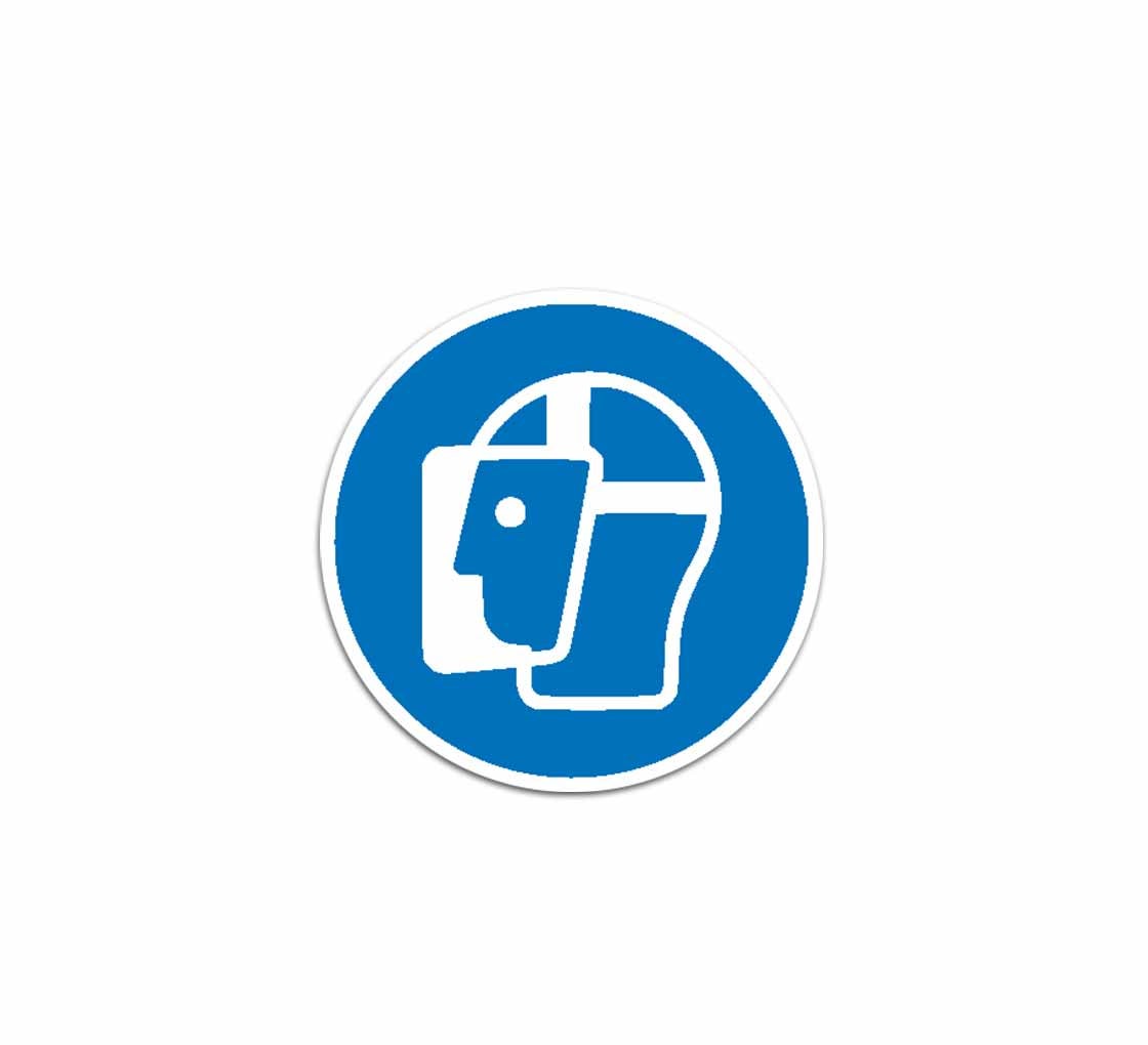 Wear Face Shield Decal (Non Reflective)