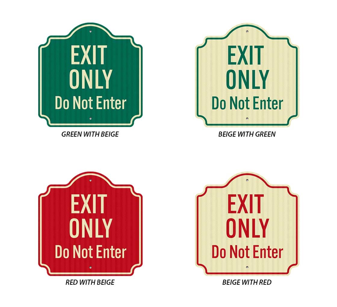 Do Not Enter Exit Only Aluminum Sign (EGR Reflective)