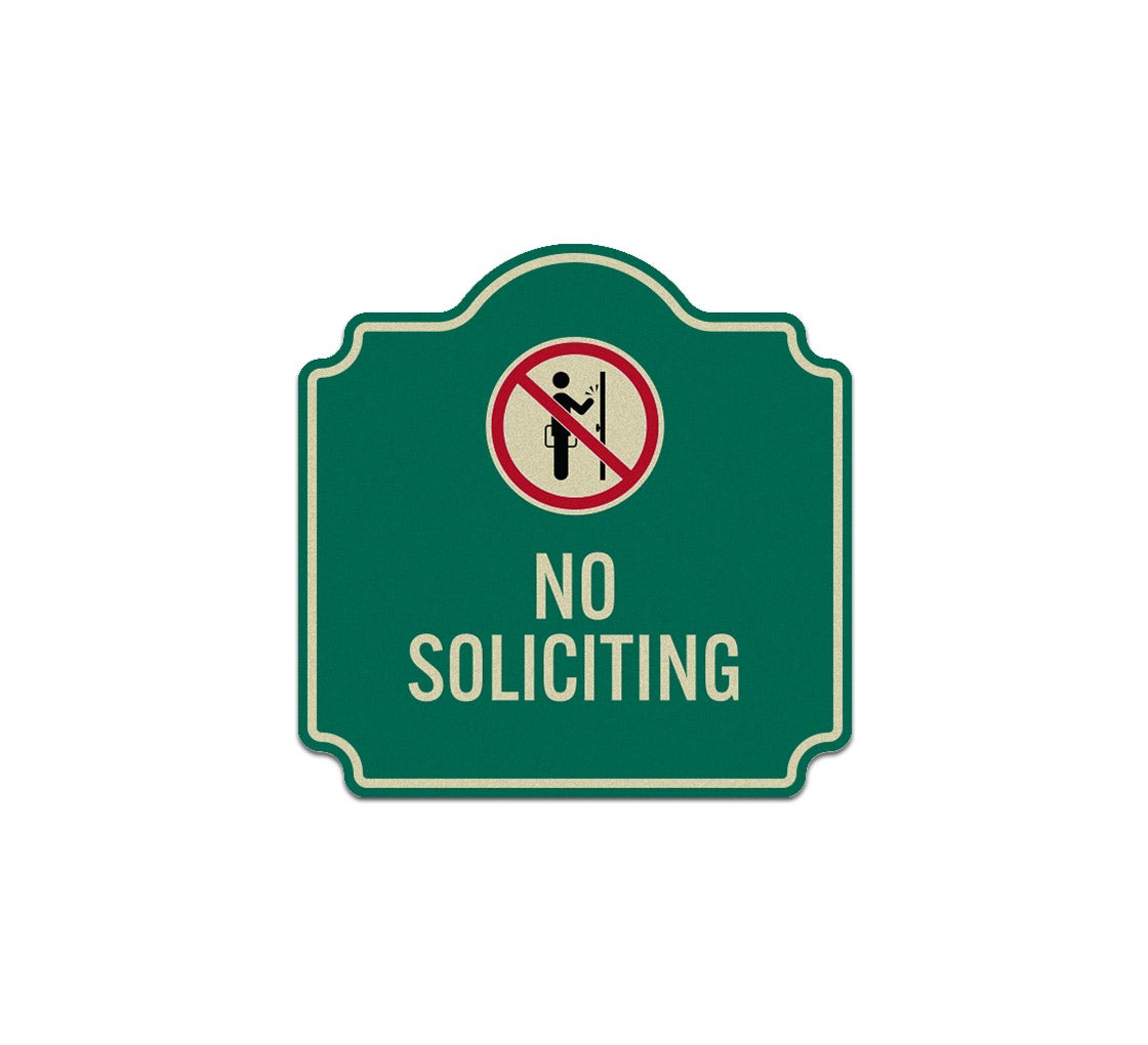 No Soliciting Aluminum Sign (Reflective)