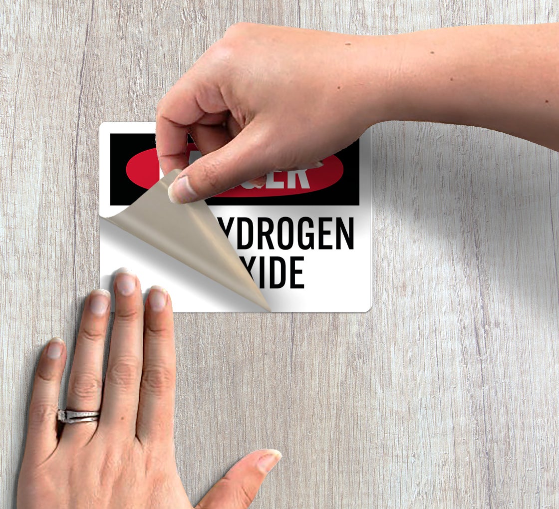 OSHA Hydrogen Peroxide Decal (Non Reflective)