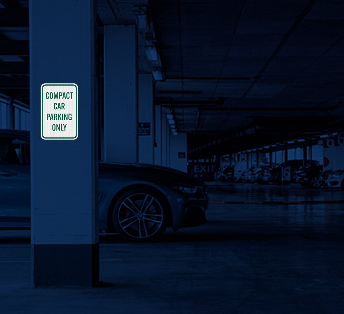 Compact Car Parking Decal (EGR Reflective)