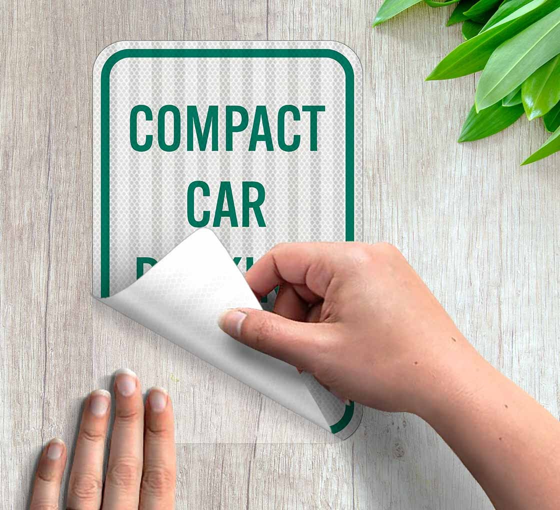 Compact Car Parking Decal (EGR Reflective)