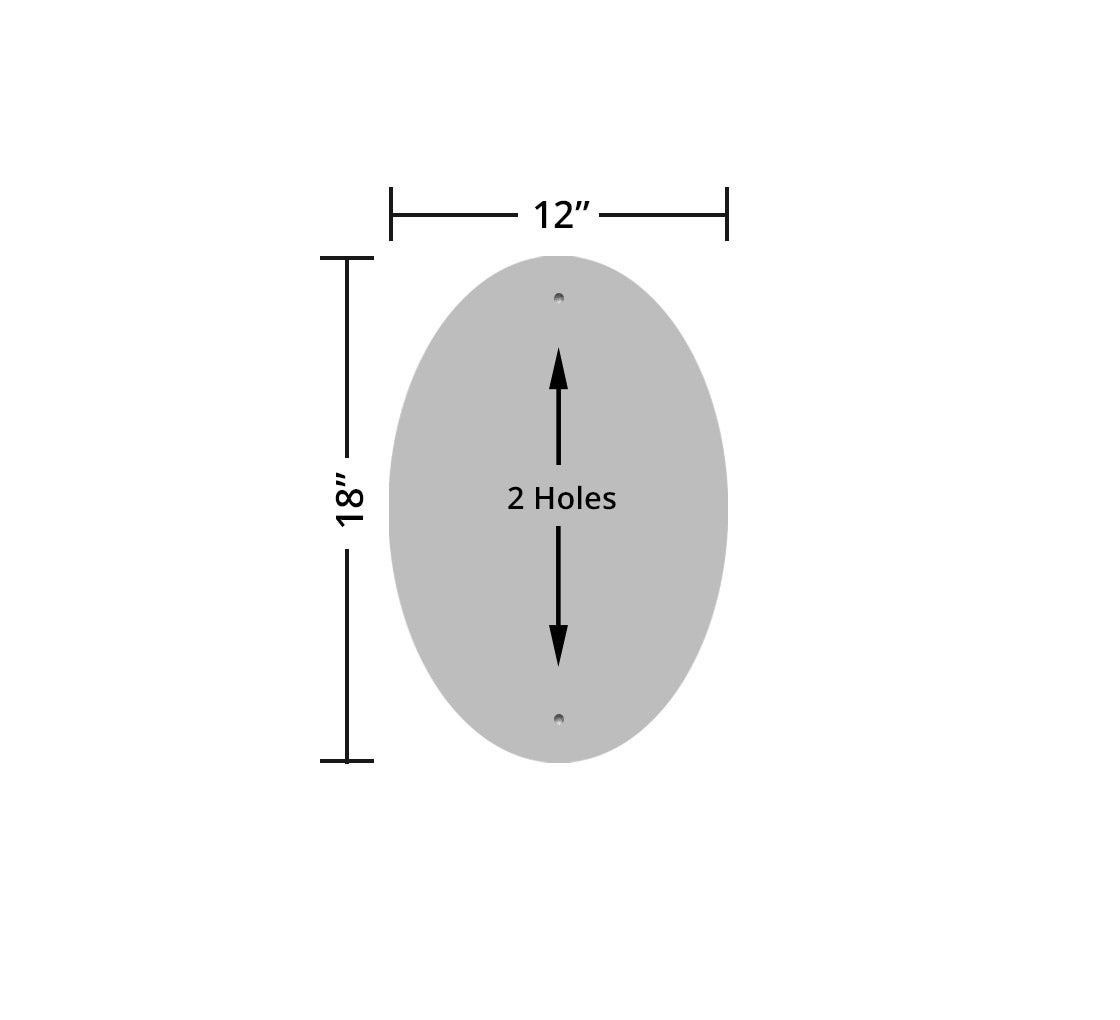 Oval Exit Only Parking Aluminum Sign (HIP Reflective)