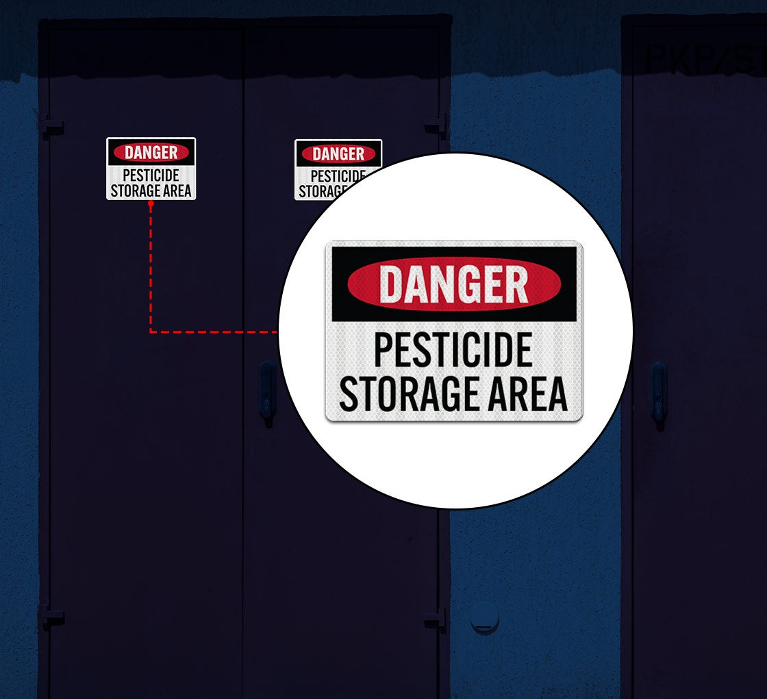 Pesticide Storage Area Decal (EGR Reflective)