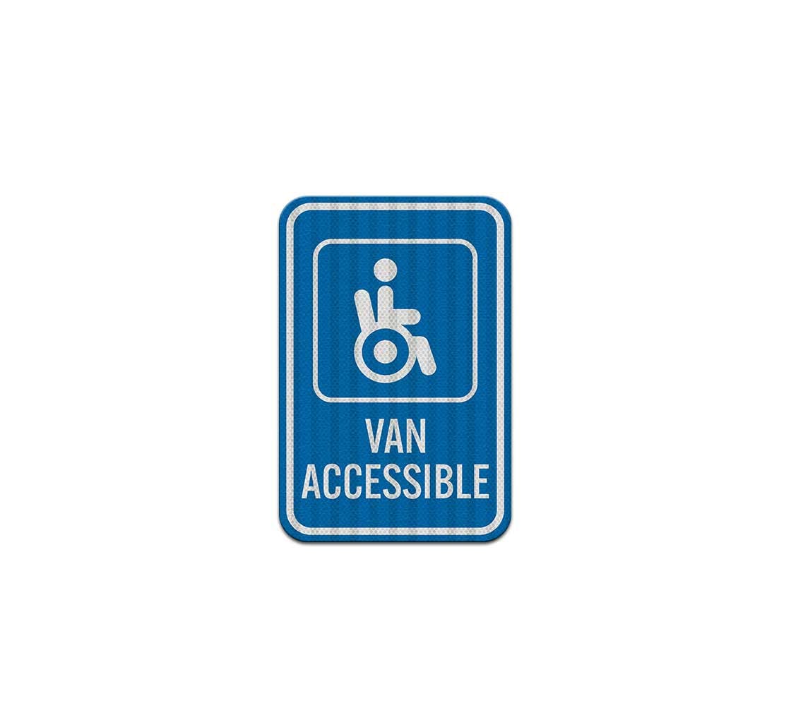 Van Accessible Parking Aluminum Sign (HIP Reflective)