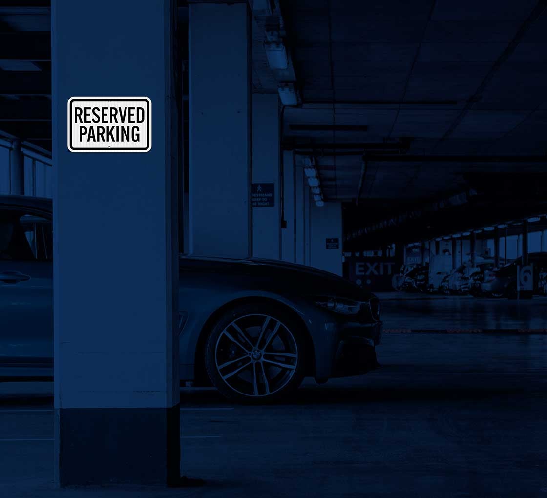 Parking Black Aluminum Sign (EGR Reflective)