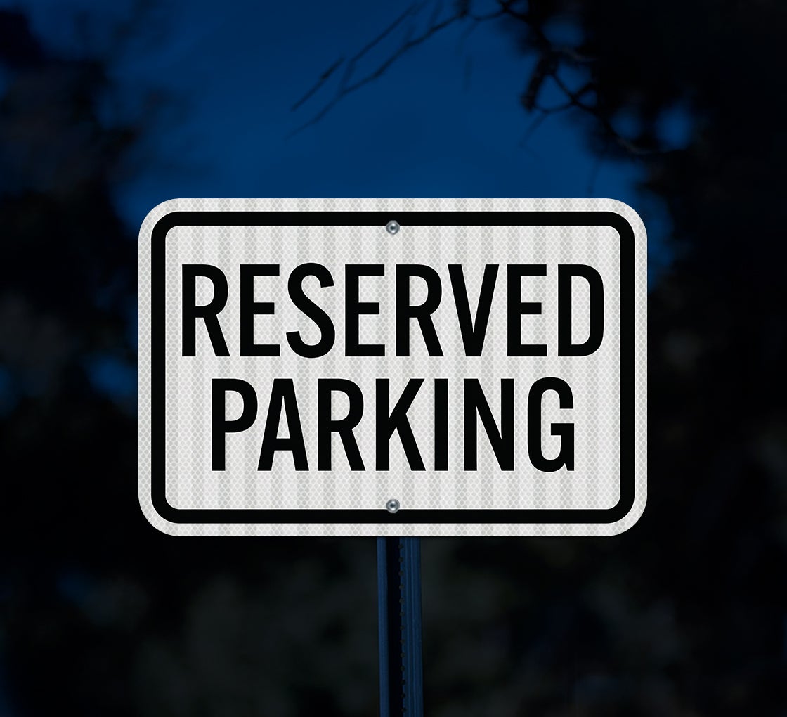 Parking Black Aluminum Sign (EGR Reflective)