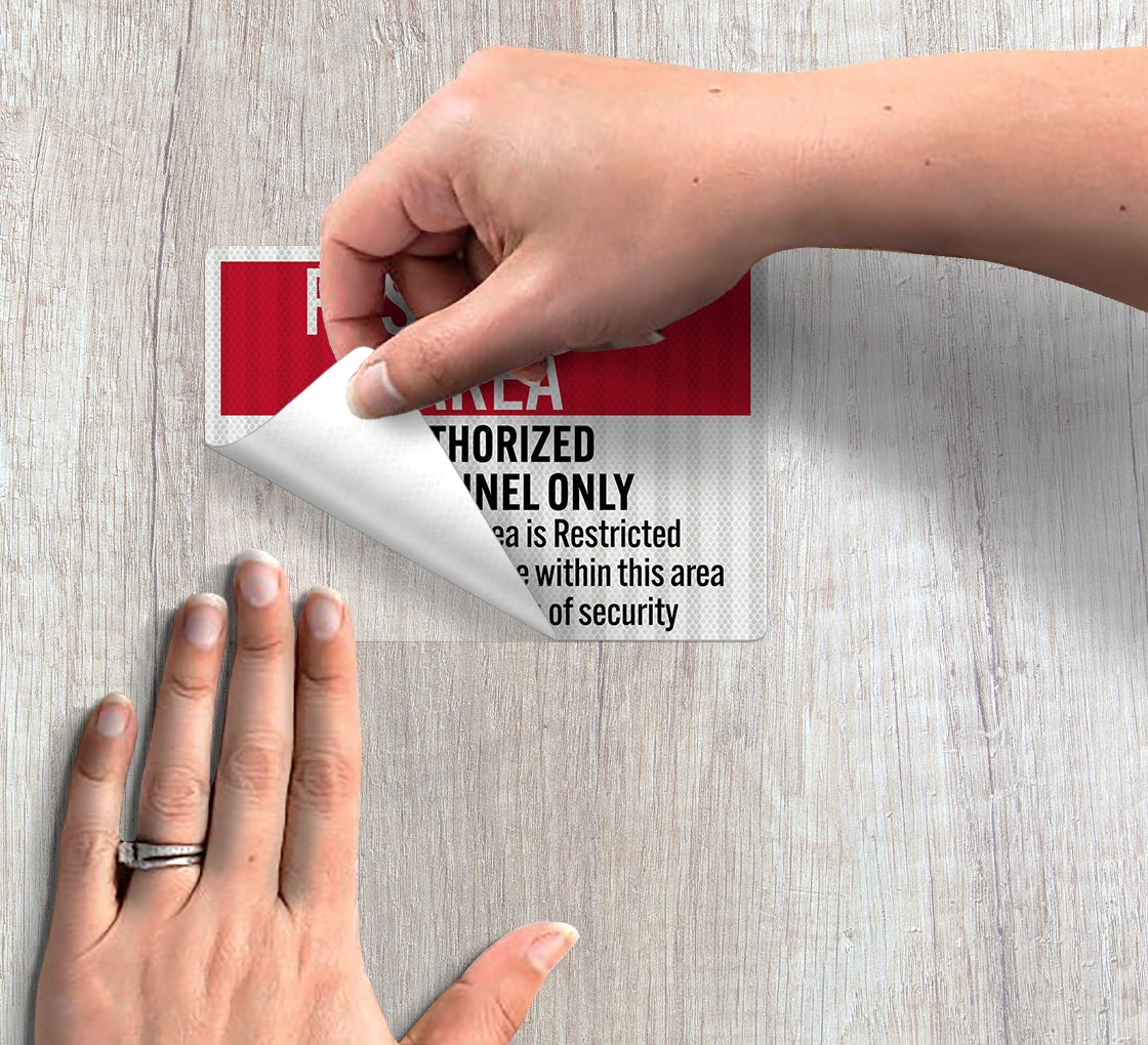 Restricted Area Authorized Personnel Only Decal (EGR Reflective)