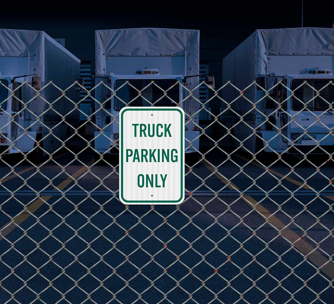 Truck Parking Only Aluminum Sign (EGR Reflective)