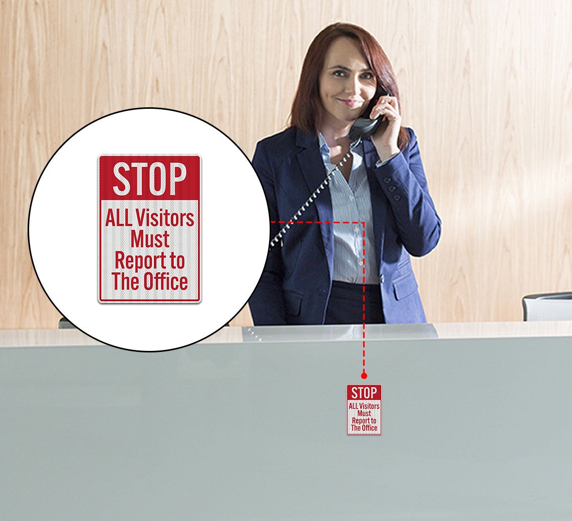 Visitor Stop Decal (EGR Reflective)