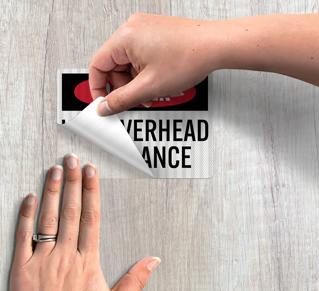 Shop for OSHA Danger Low Overhead Clearance Decal (EGR Reflective