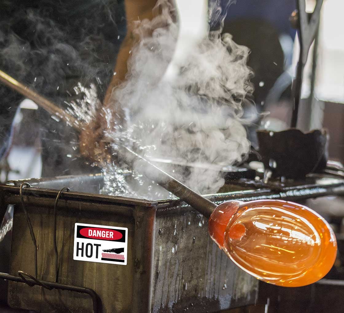 OSHA Danger Hot Decal (Non Reflective)