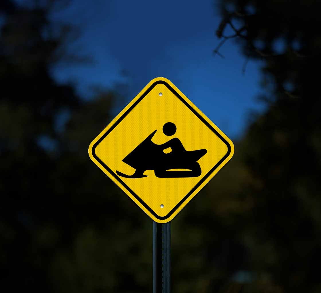 MUTCD Traffic Caution Aluminum Sign (HIP Reflective)