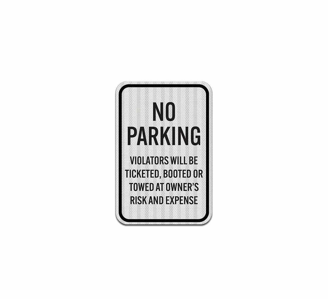 Auto Boot Parking Aluminum Sign (HIP Reflective)