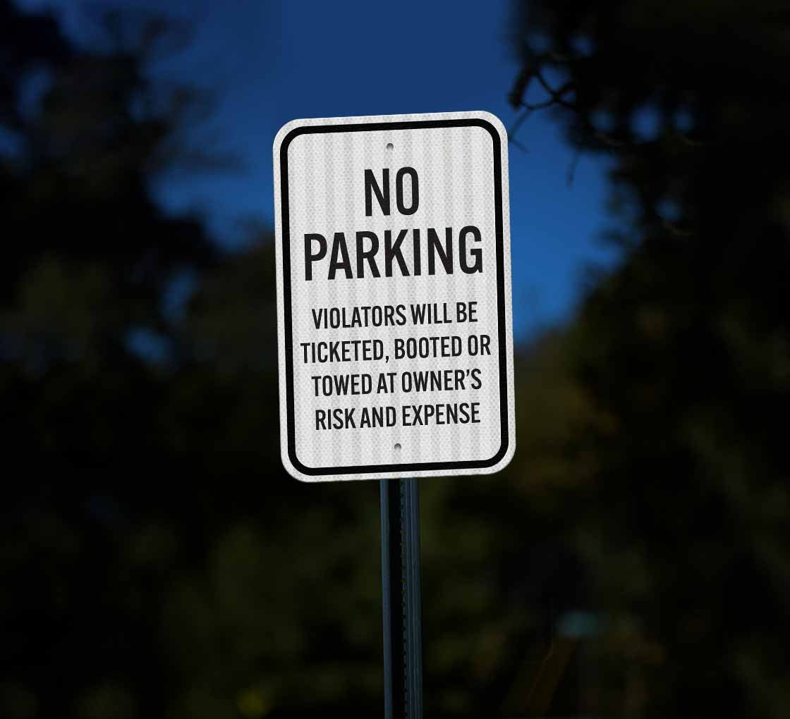 Auto Boot Parking Aluminum Sign (HIP Reflective)