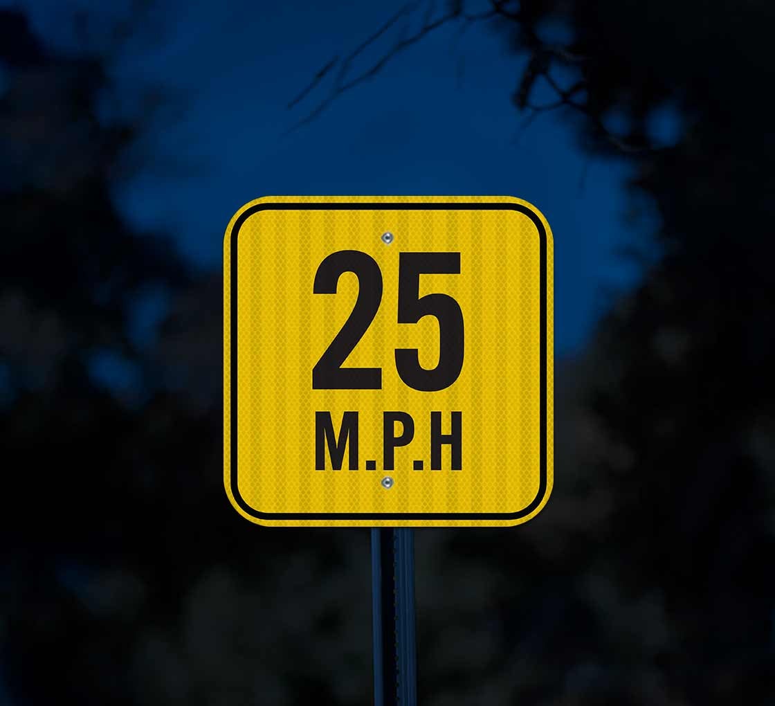 Slow Down Signs For Neighborhoods 25 MPH - 18x24 Inch Durable Aluminum ...