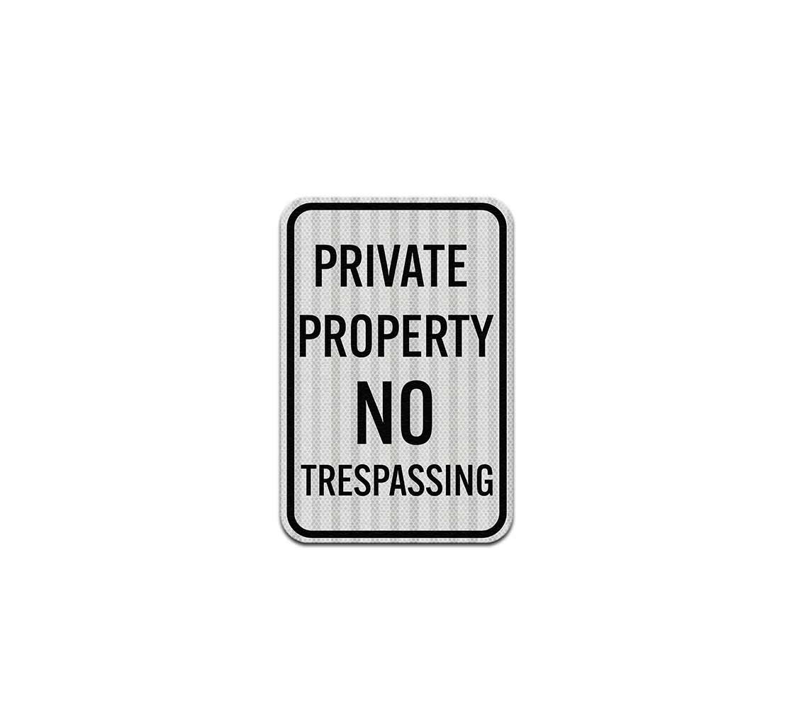 Illinois No Trespassing Aluminum Sign (HIP Reflective)