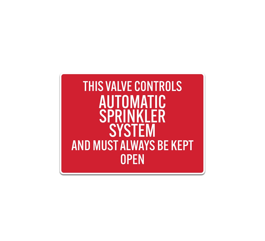 Sprinkler Valve Decal (Non Reflective)