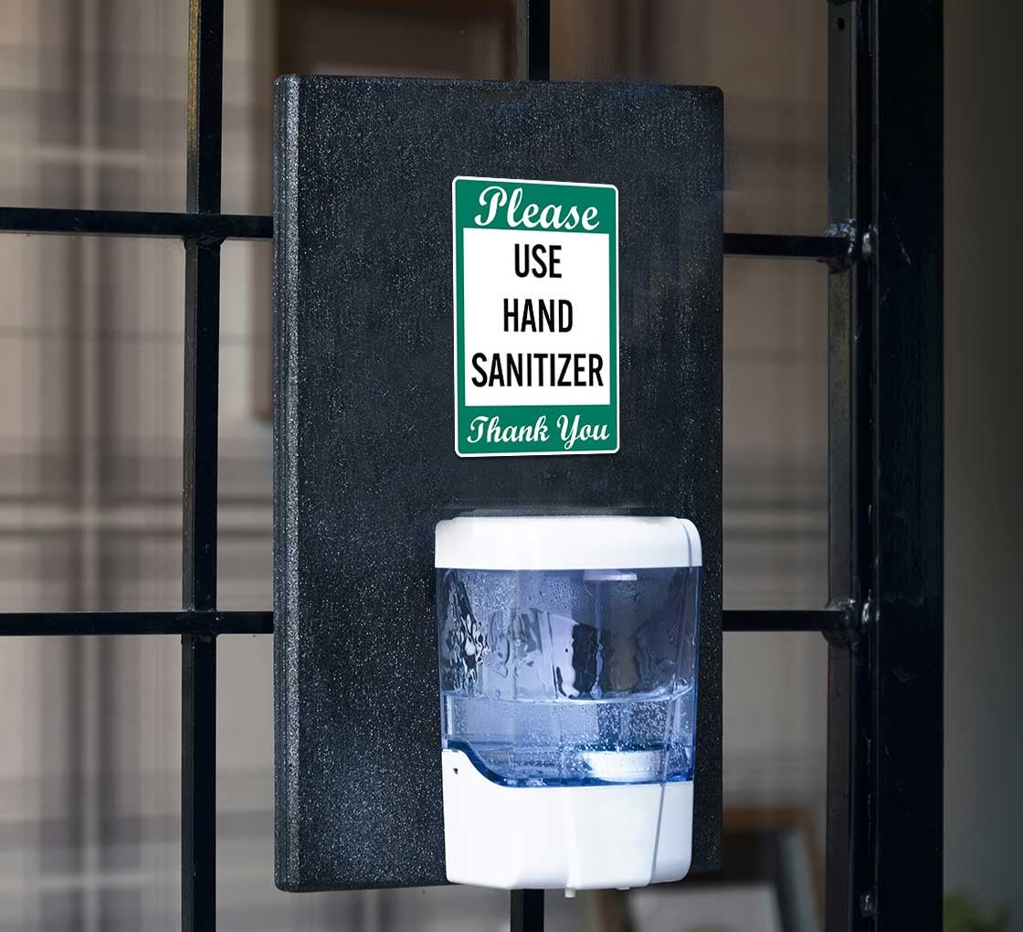 Please Use Hand Sanitizer Decal (Non Reflective)