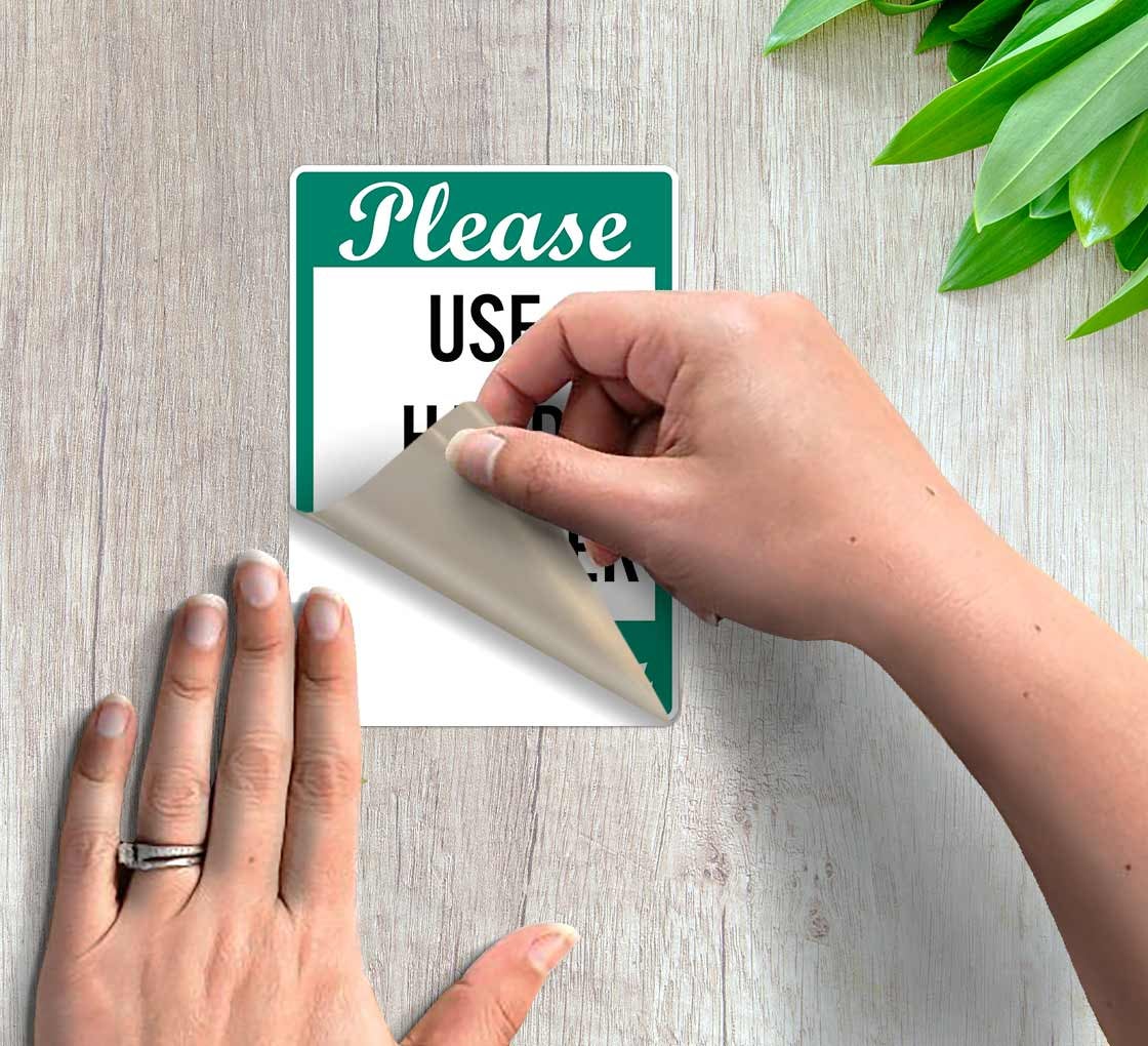 Please Use Hand Sanitizer Decal (Non Reflective)