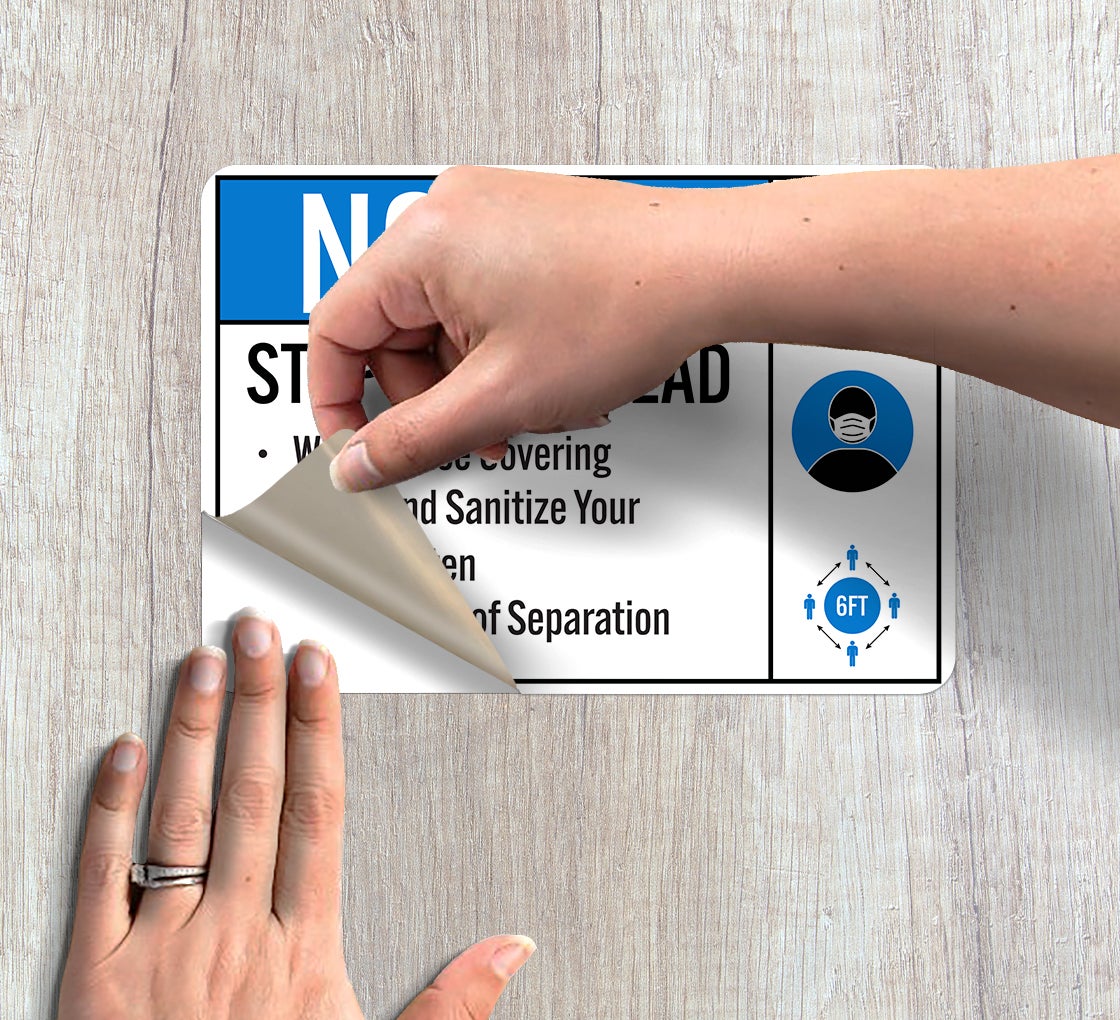 Wash & Sanitize Your Hands Decal (Non Reflective)