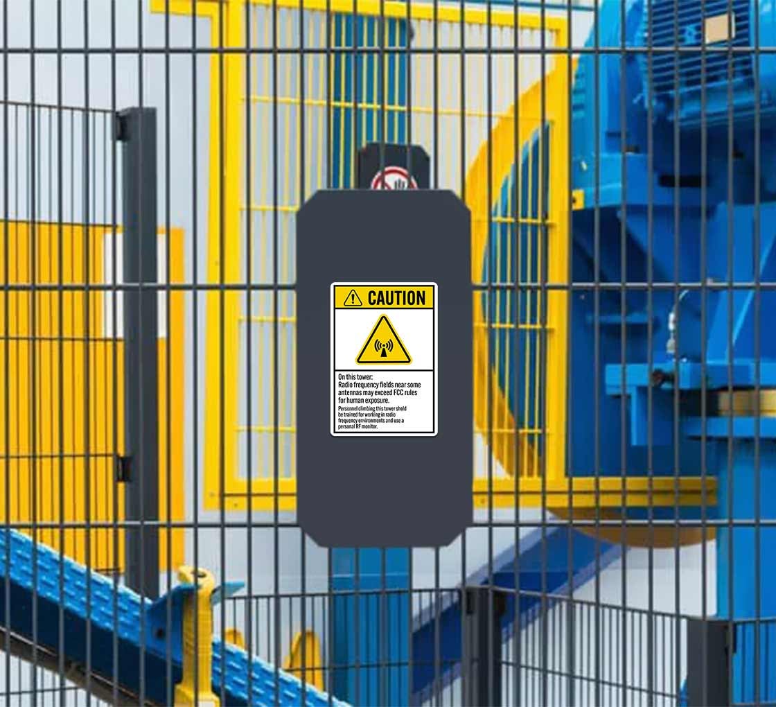 ANSI Caution RF Hazard Decal (Non Reflective)